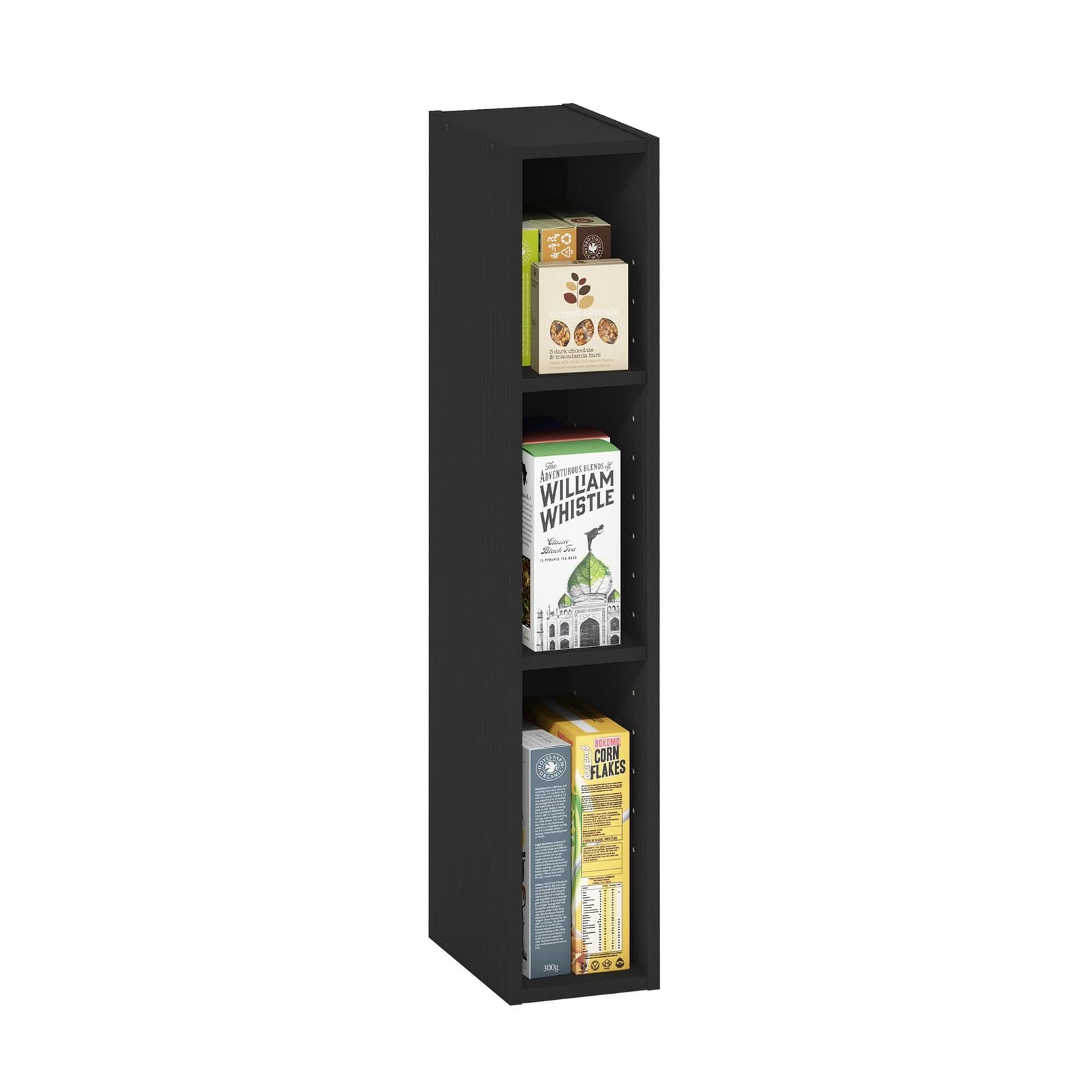 Fulda Étagère à Livres, bibliothèque étroite à 3 Niveaux, bibliothèque avec é...