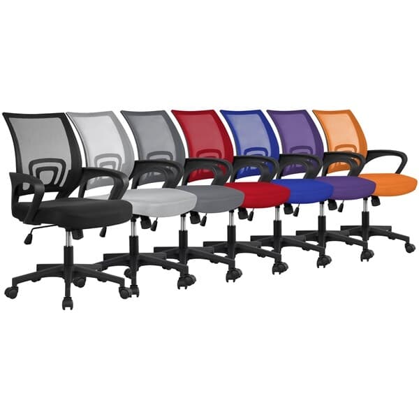 Chaise de Bureau Fauteuil Bureau Ergonomique Inclinable Pivotant Tissu Design
