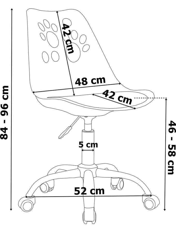 Fauteuil pivotant Grover, rose et blanc