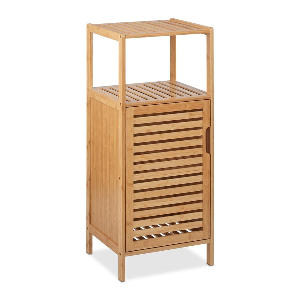 Rangement salle de bain 2 étagères 5 kg meuble de rangement en bambou léger