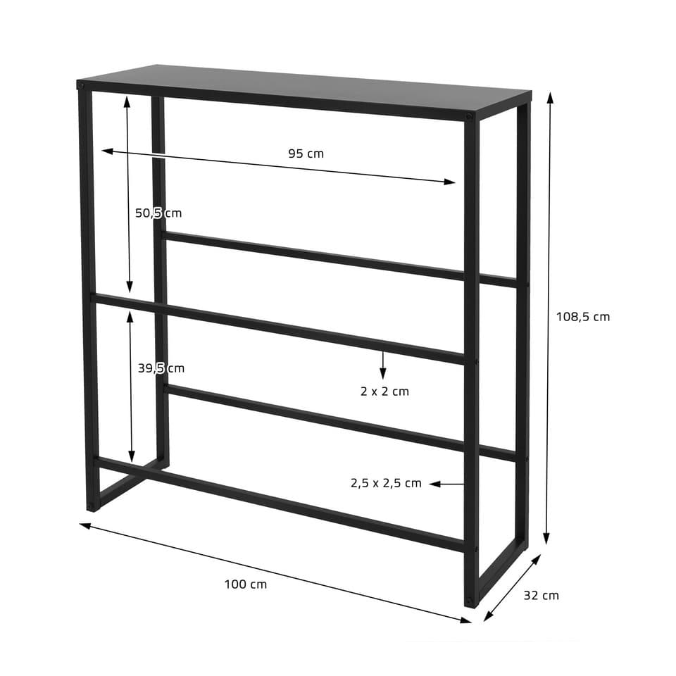 Étagère de rangement pour 6 caisses de boissons 100x32x108,5 cm acier anthracite