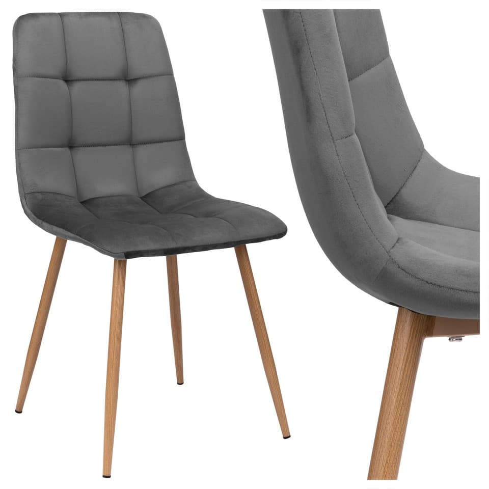 Fauteuil en velours graphite MONTANA VELVET