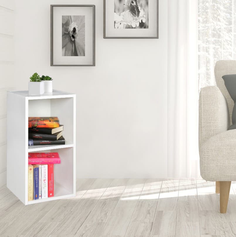 FineBuy Étagère à livres bois 30x60x30 cm Étagère Design Étroit Étagère en bois