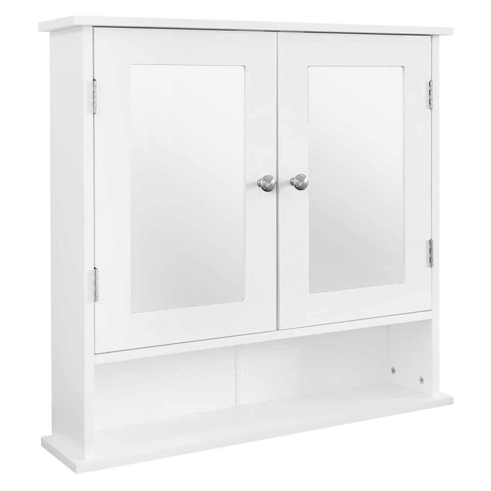 Armoire murale salle de bain meuble suspendu blanc placard de rangement toilette