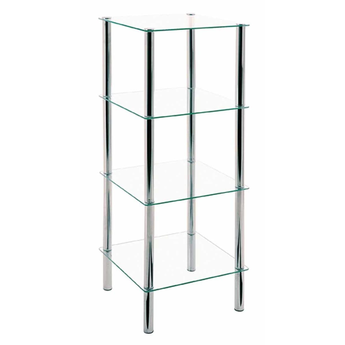 Étagère 4 Niveaux en Verre "Eliot" 107cm Transparent