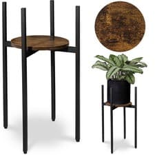 Support à fleurs sur pied Torre Rustic Loft 60 cm noir