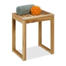 Tabouret salle bain Chaise salle bain Tabouret bois Meuble bois salle bain