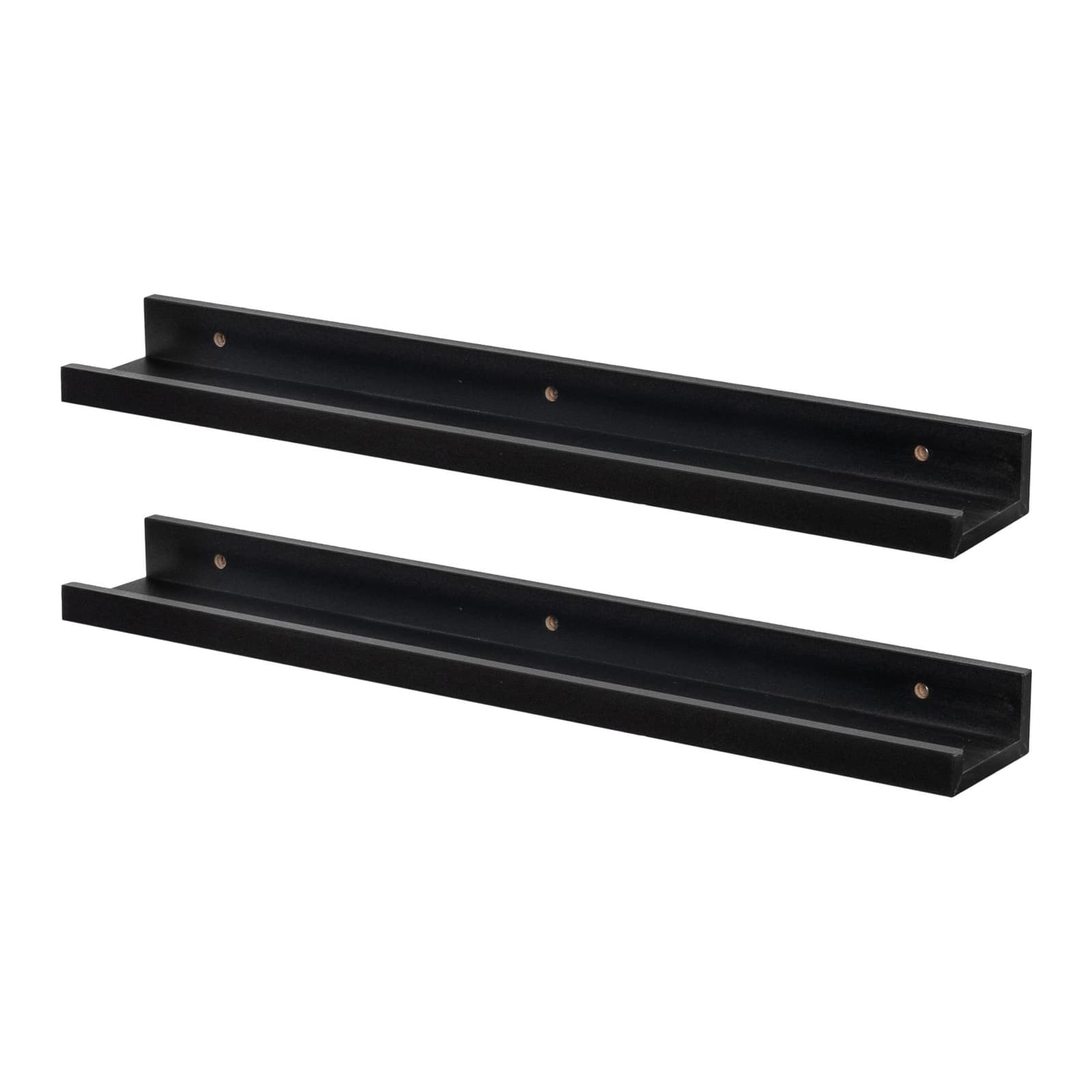 2x étagères rebord d'image étagères flottantes rangées bibliothèque 57cm noir