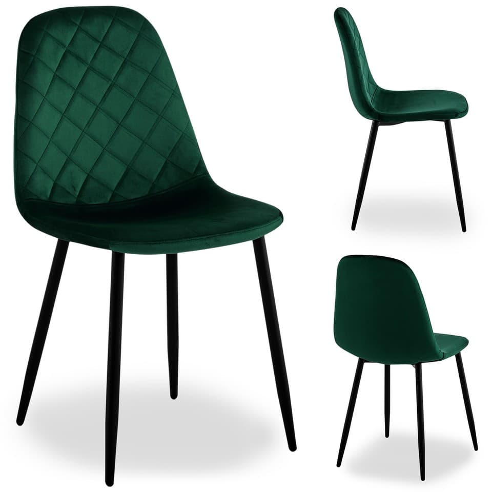 Fauteuil Orlando Velvet en velours vert foncé