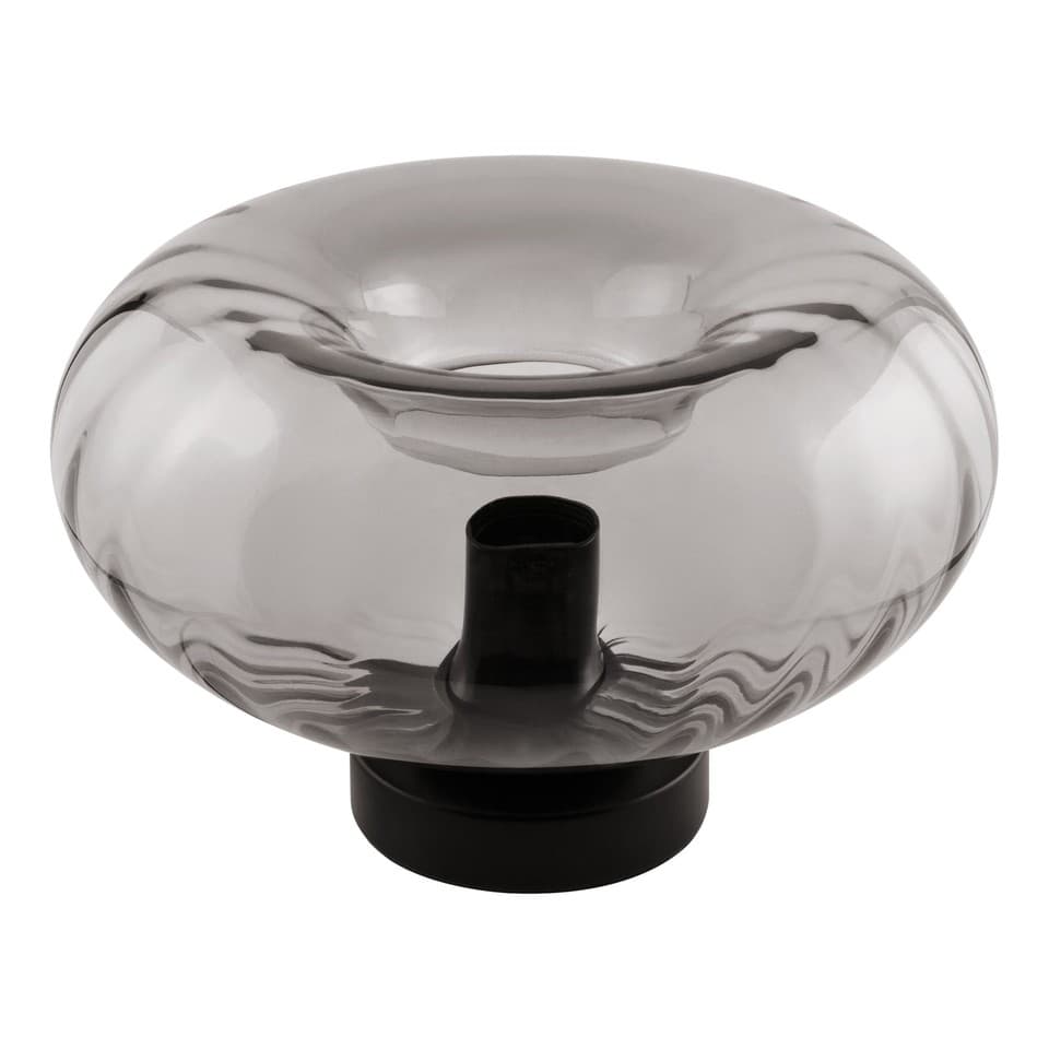 OSRAM Lampe de table en verre fumé  DECOR, verre fumé en métal noir, version E27