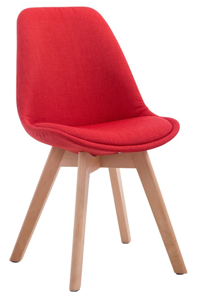 Chaise de salle à manger Design Retro Borneo V2 en Tissu avec Piètement en Bois
