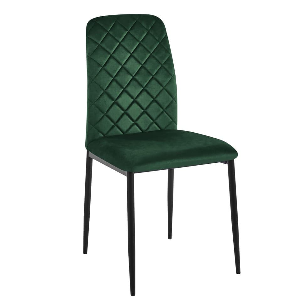 Fauteuil MAVERIK Velvet en velours vert foncé capitonné