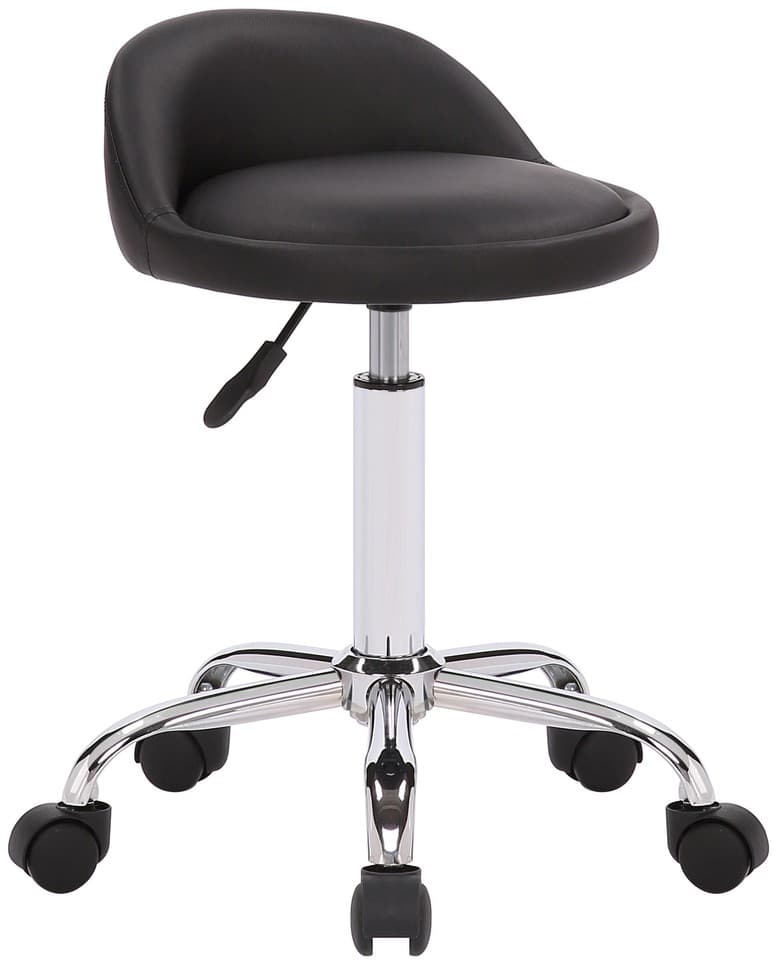 Tabouret de travail à Roulettes Teramo similicuir Dossier bas Ajustable Pivotant