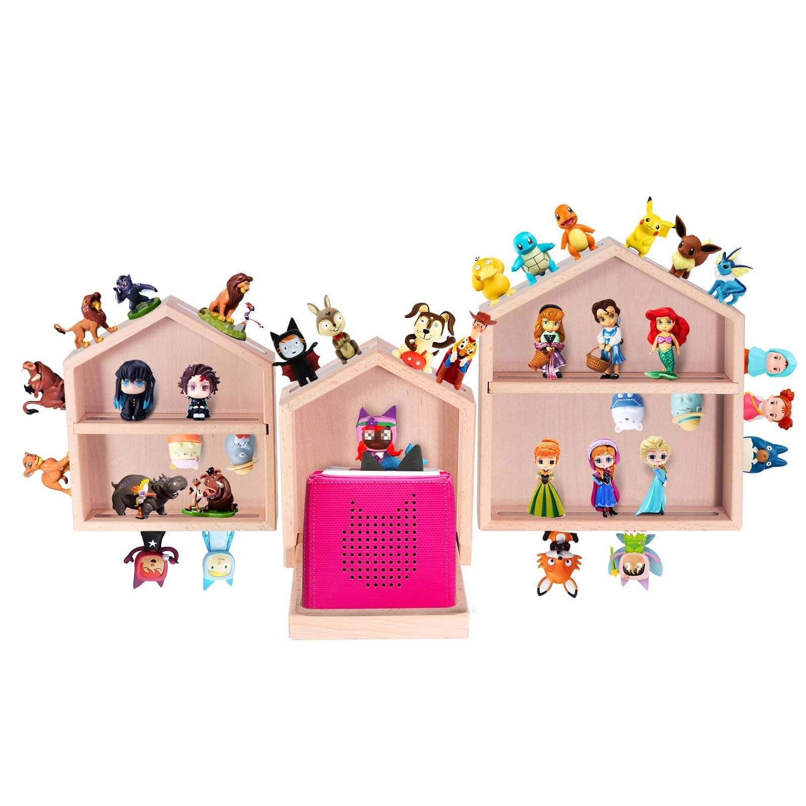 Tonie Étagère pour Toniebox, 3 petites étagères Tonie en forme de maison pour...