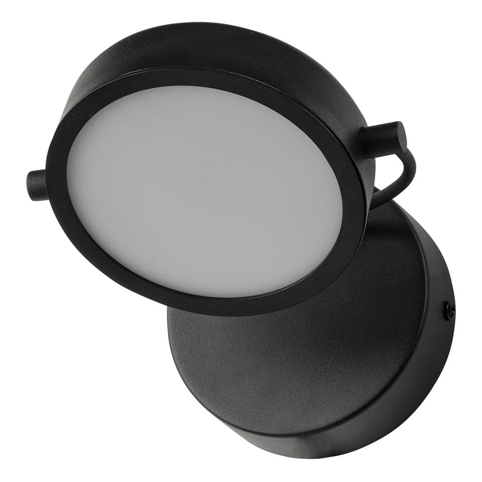 OSRAM Applique murale LED  Decor Puck, Acier Noir, 11W, 370lm, 3000K, CRI >90, t