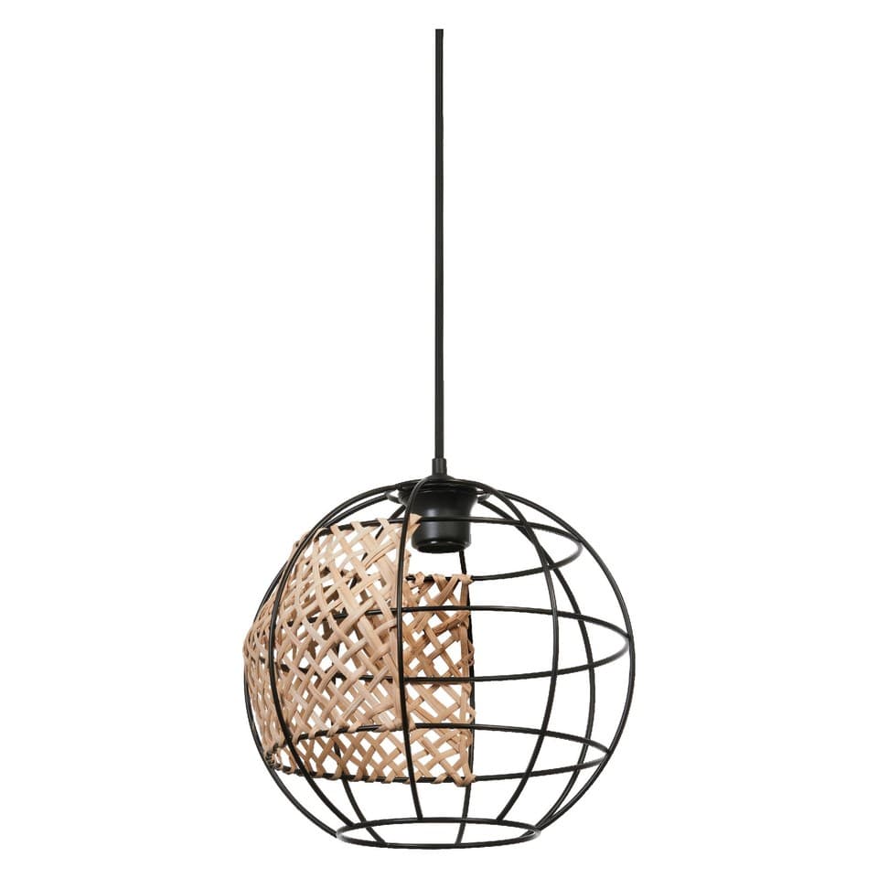 LEDVANCE Decor Cage Globe Lampe suspendue, style industriel, noir/marron, boîtie
