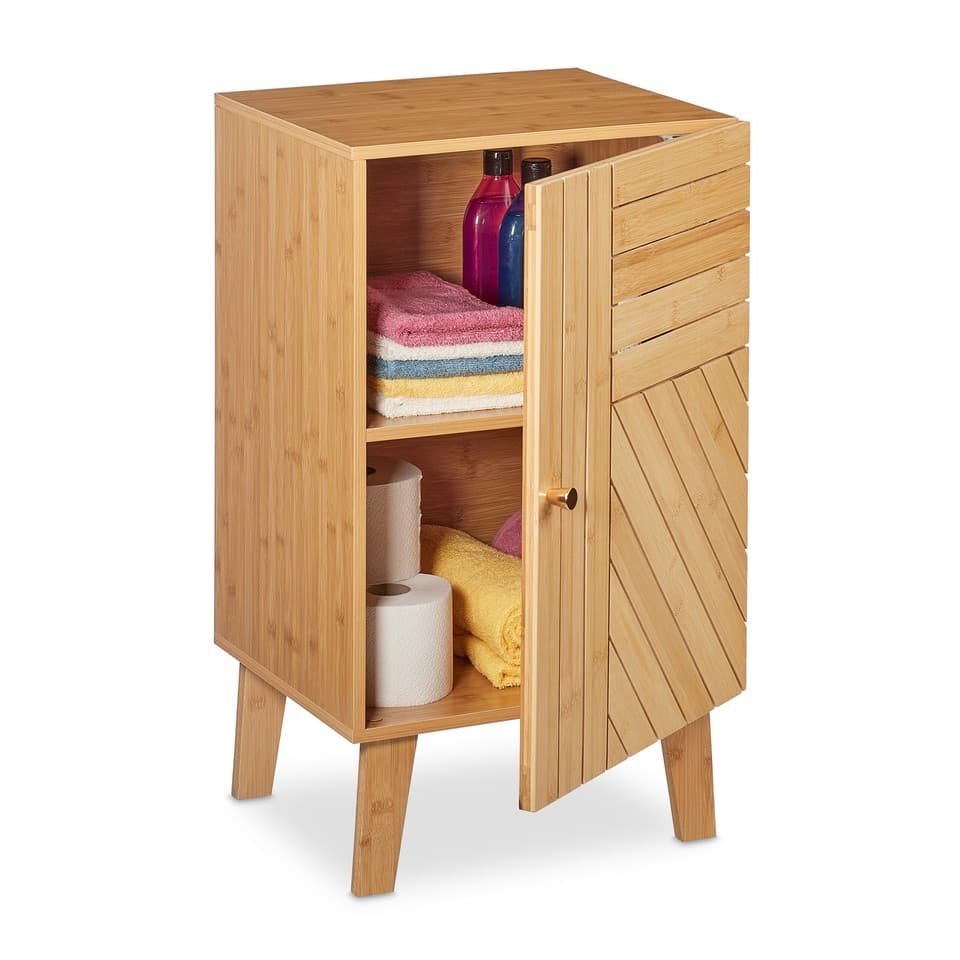Rangement salle de bain étagère compacte 2 compartiments léger rangement compact