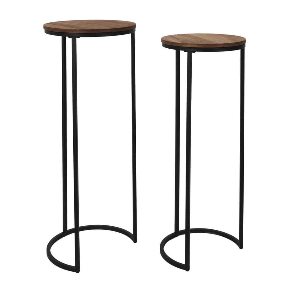 Lot de 2 Sellettes "Gigogne" 80cm Marron