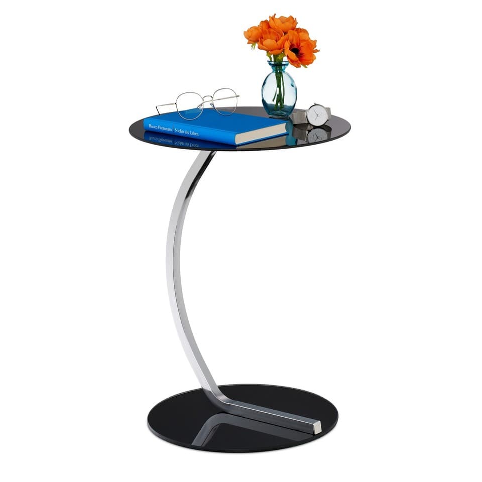 Table d'appoint 3 kg 55 cm table d'appoint moderne table ronde en verre verre