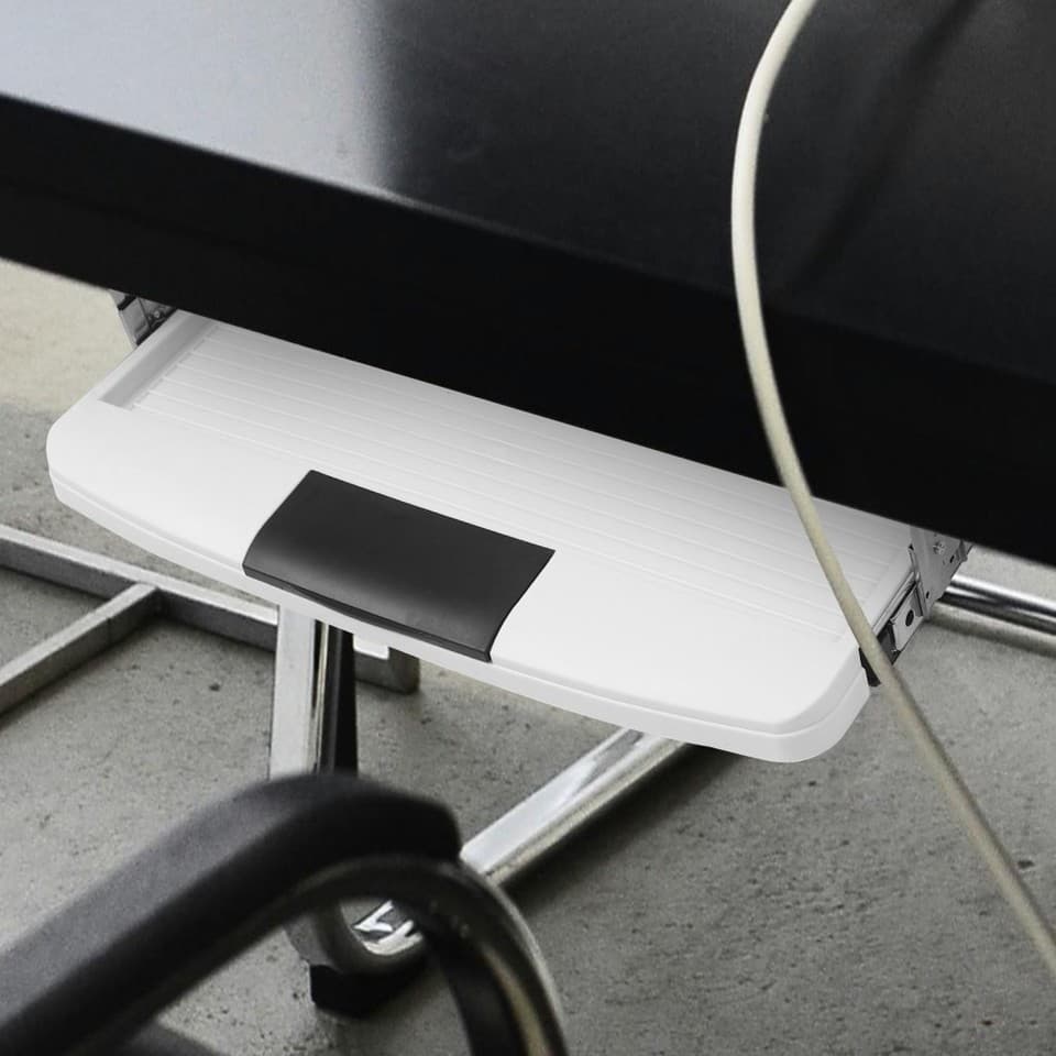 1 ensemble de plateau de clavier coulissant, support de clavier sous le bureau,