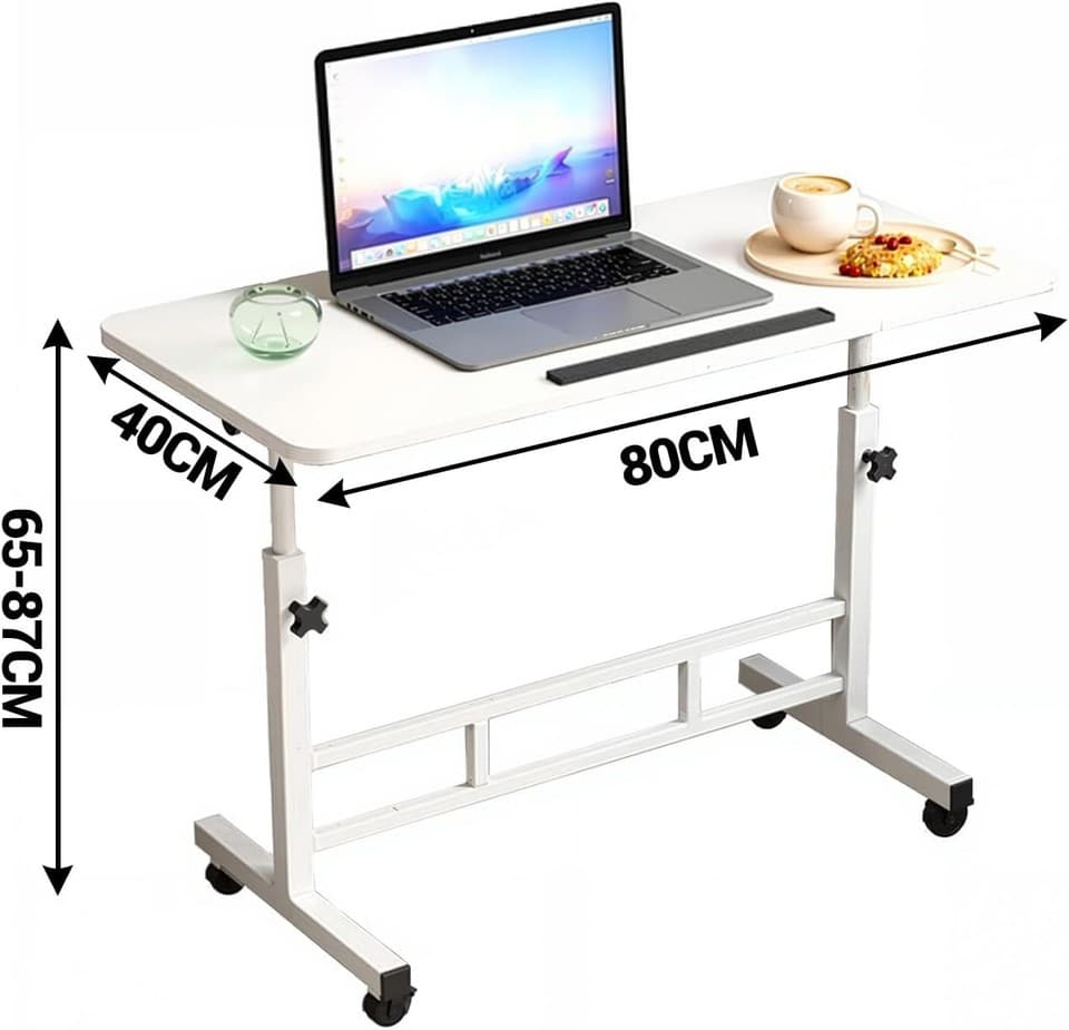 Bureau Ordinateur Pliable Réglable Laptop Table Blanc Livraison Gratuite