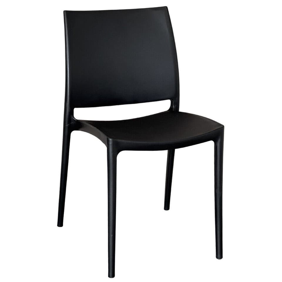 Chaise Altea En Plastique Couleur Noir Modèle Confort