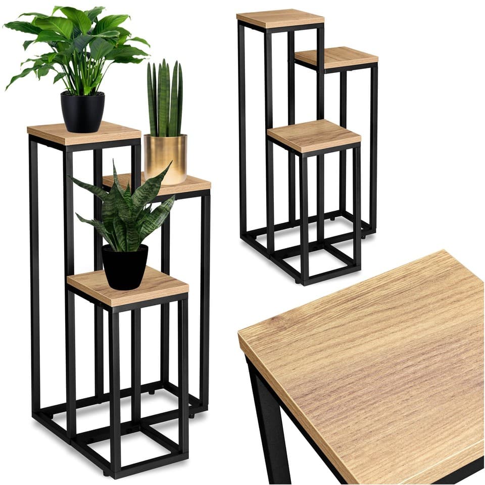 Présentoir à fleurs noir Munir Craft
