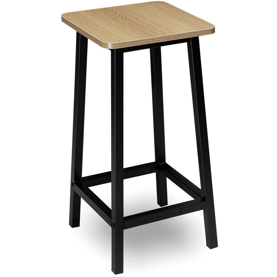 Tabouret industriel Kent Modern en chêne