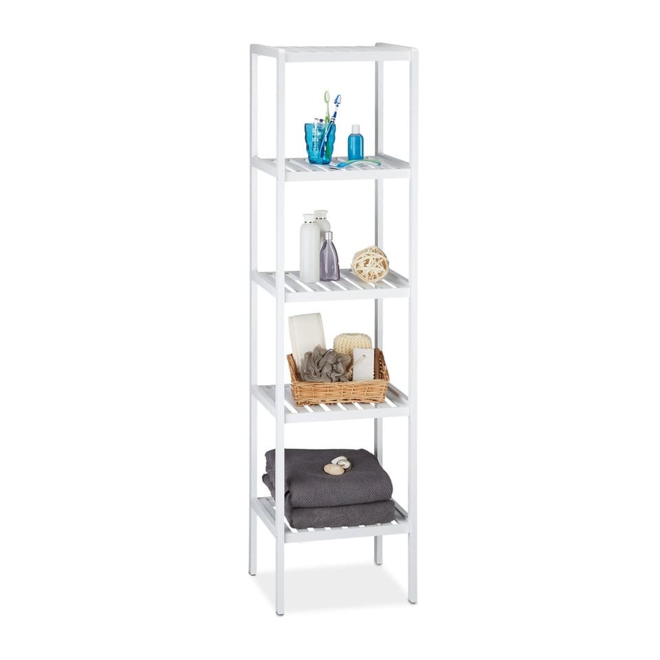 Rangement en bambou meuble de salle de bain étagère à 5 niveaux stable léger