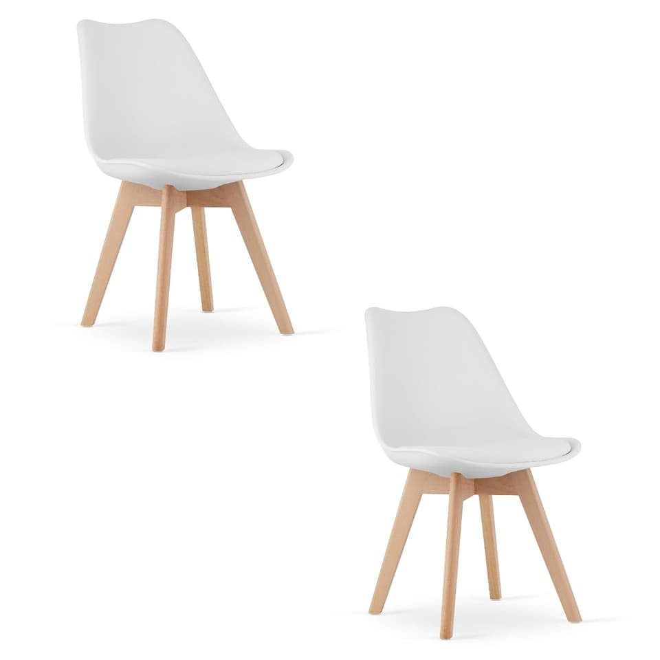 Chaise MARK blanche x 2
