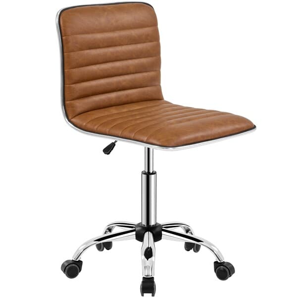 Chaise de Bureau Ergonomique à Dossier Bas à Roulettes Charge Maximale de 120kg
