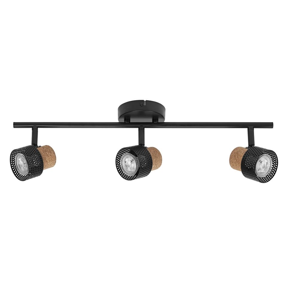OSRAM DECOR SPOT CORK, 3 x 3,4W, 690lm, noir, spot, têtes réglables, utilisation