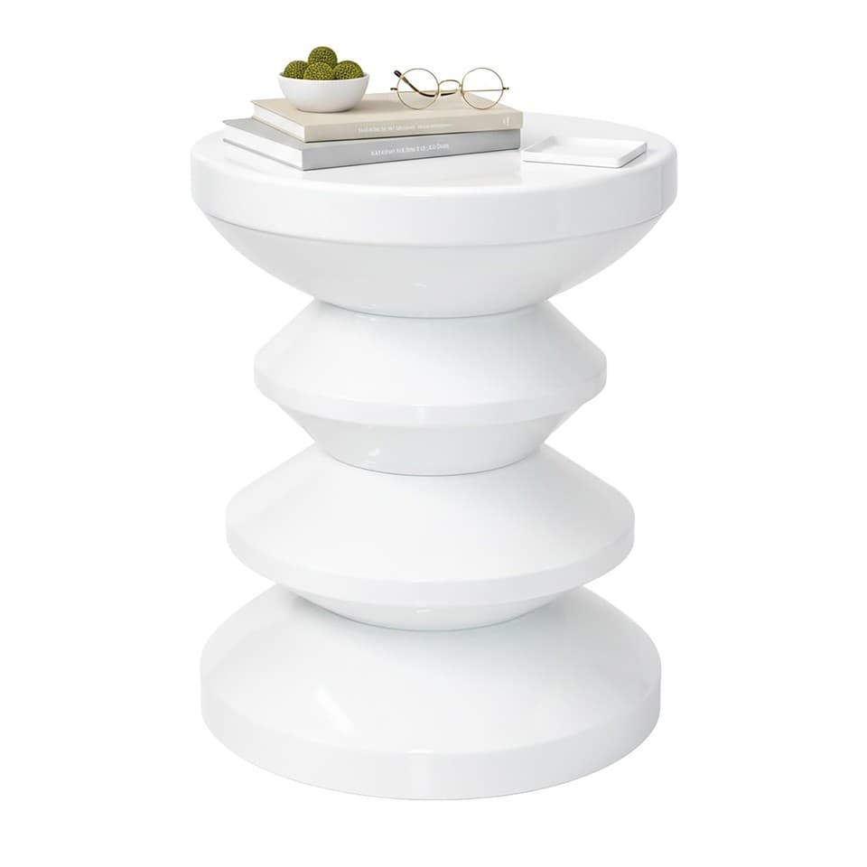 Table d'appoint, tabouret, tabouret décoratif, socle pour plantes, en fer