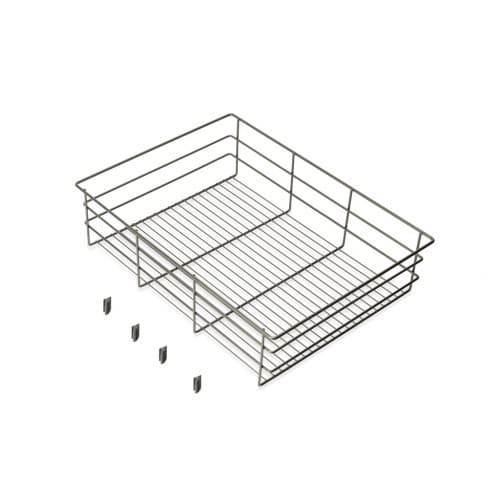 Panier en fils d'acier pour dressing Quartz - finition titane - module 700 mm E