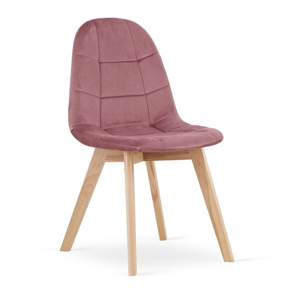 Fauteuil BORA - velours rose foncé x 1