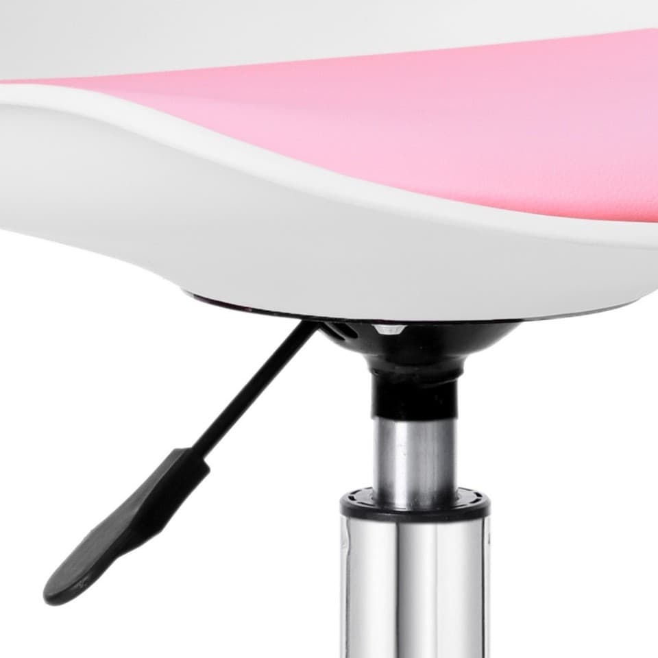 Fauteuil pivotant Grover, rose et blanc