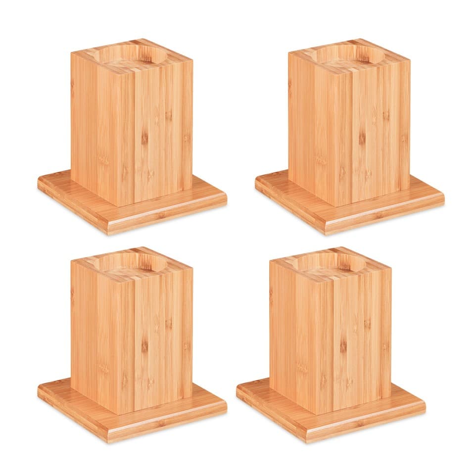 Rehausseur de meuble 500 kg Rehausseurs de meuble en bambou 0,9 kg 4 pièces