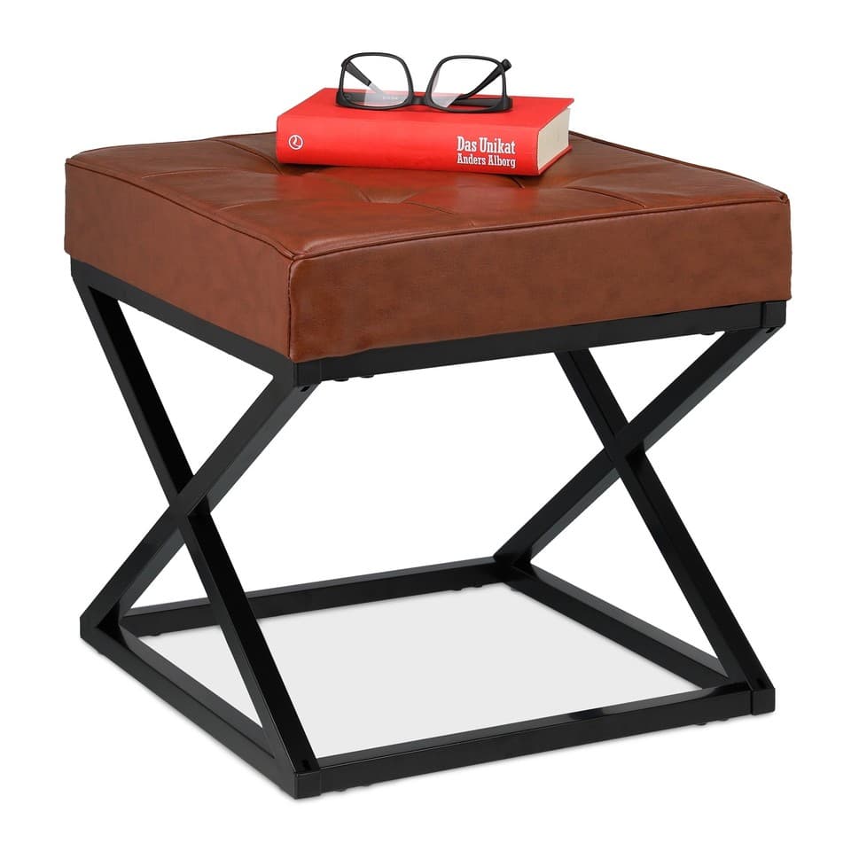 Tabouret repose-pieds moderne siège matelassé compact tabouret matelassé