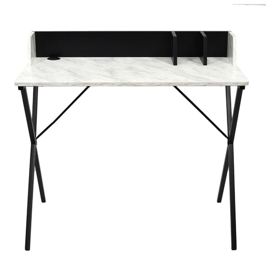 Bureau Effet Marbre "Brice" 90cm Gris