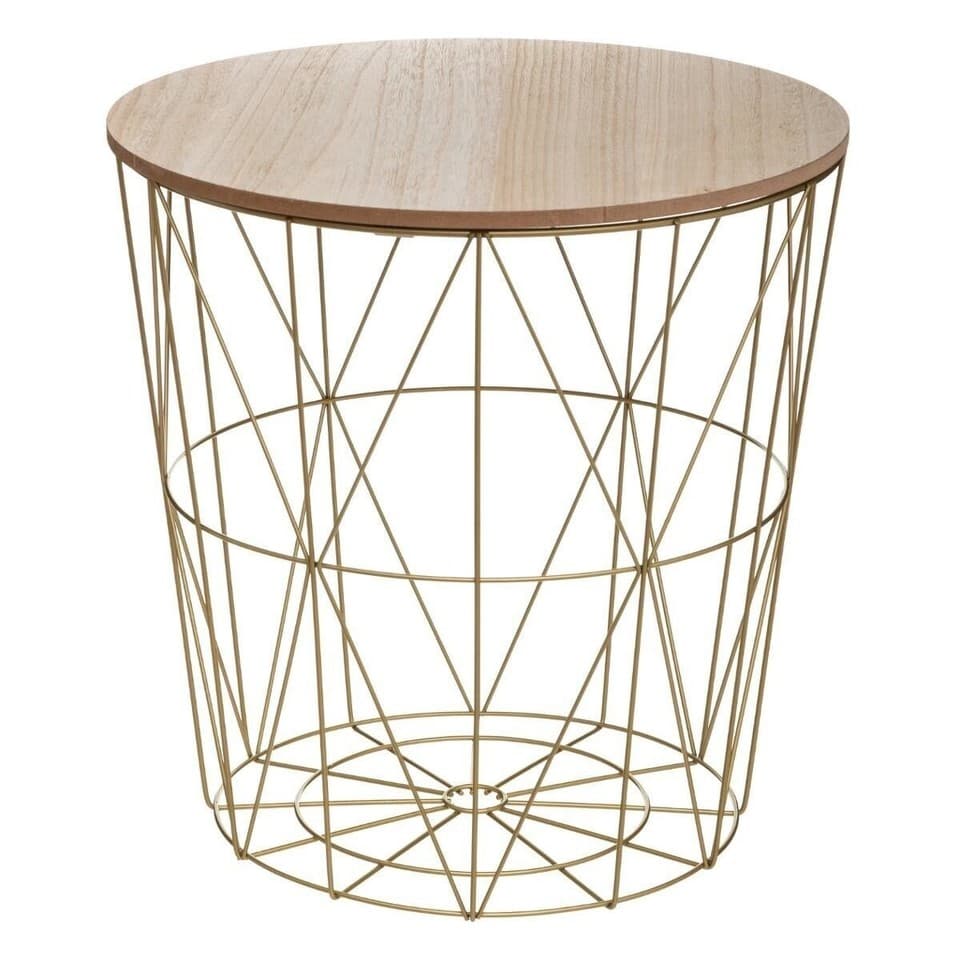 Table d'appoint Kumi Naturel/Or