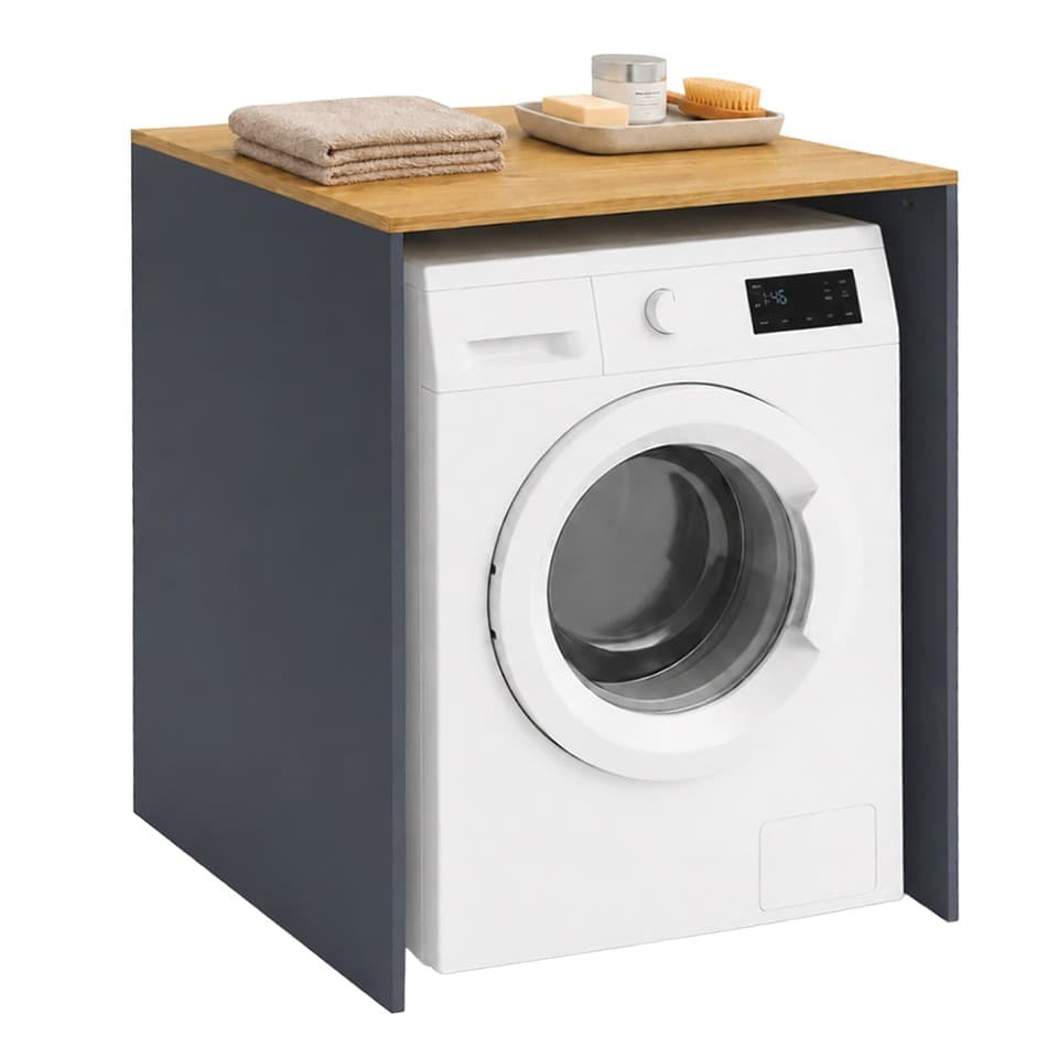 Meuble sur lave-linge, étagère, armoire, rangement, décor bois naturel