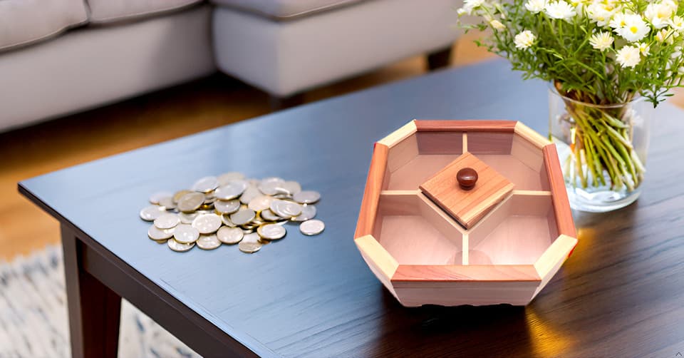 Boîte De Rangement Pour Fruits Secs Et Noix En Bois Naturel