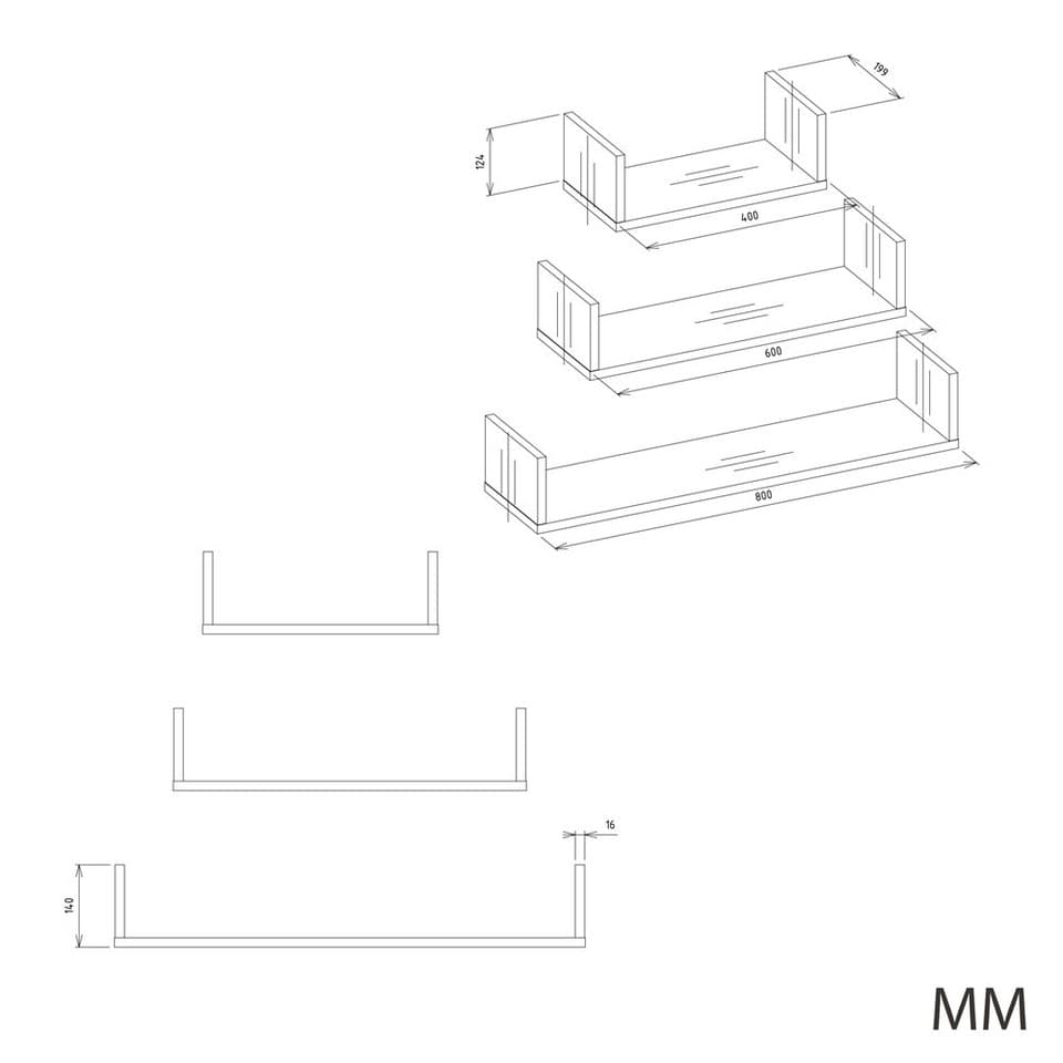 Étagère Mobi 3P blanche