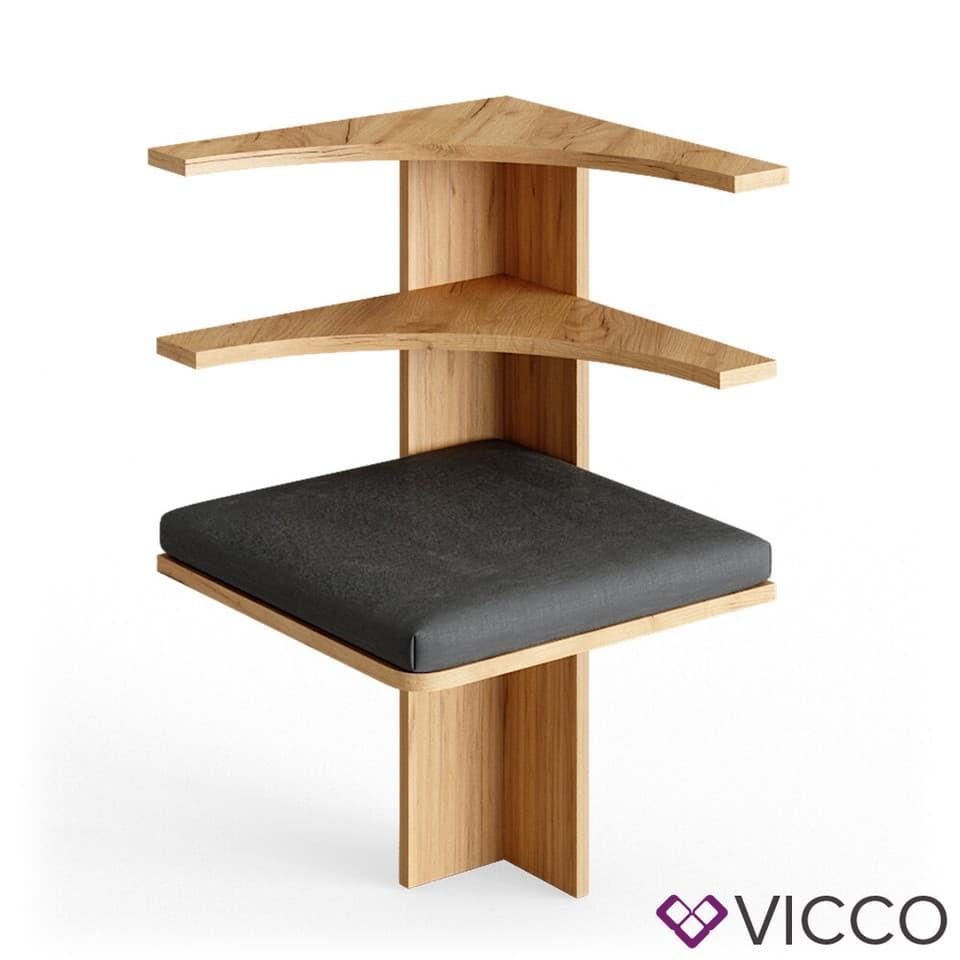 Vicco Banc d'angle Roman Partie d'angle rembourrée chêne sable pour coin salon