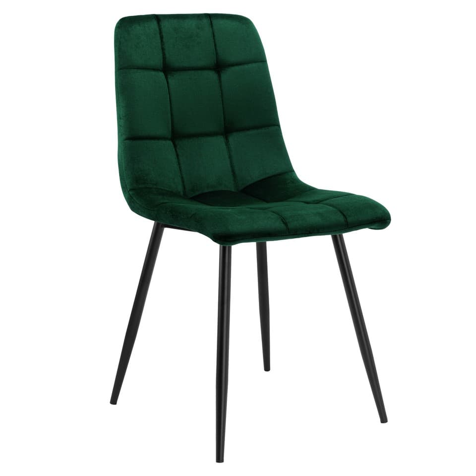 Fauteuil en velours vert foncé DENVER