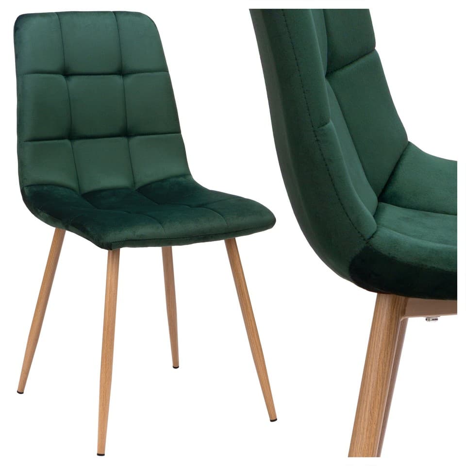 Fauteuil en velours vert foncé MONTANA VELVET