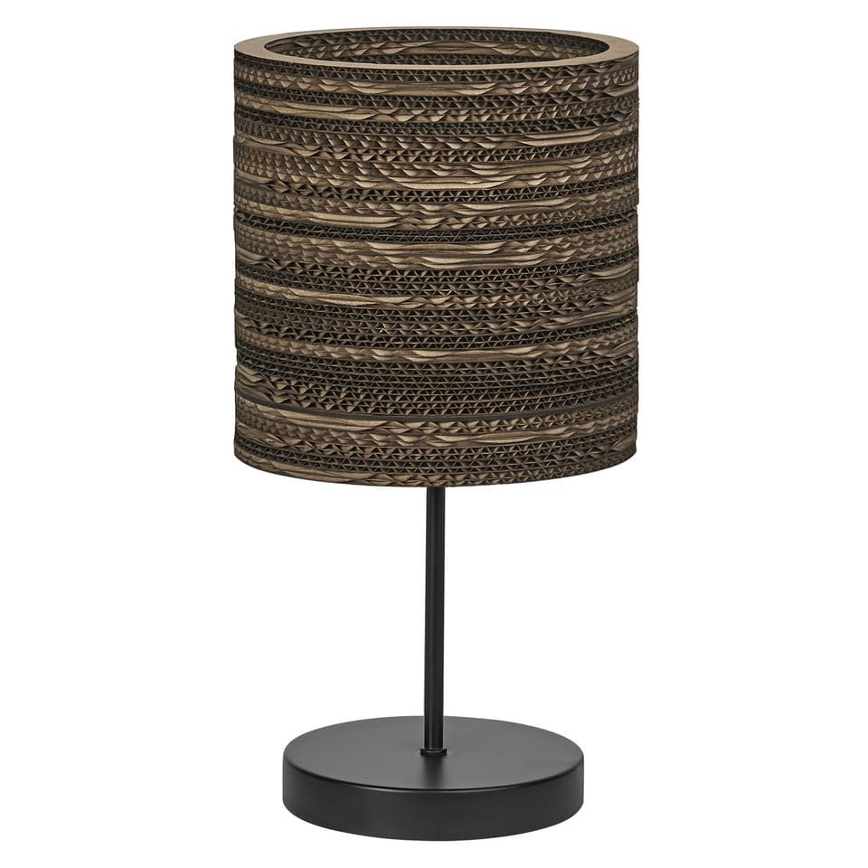 OSRAM Lampe à poser Decor Cardboard Cylinder marron en carton ondulé, E27, 200 m