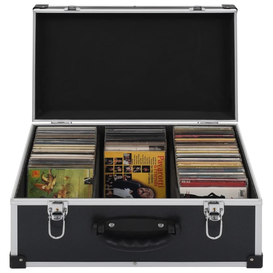 Etui de CD pour 80 CD Aluminium ABS Argenté Boîte Coffre de Rangement vidaXL