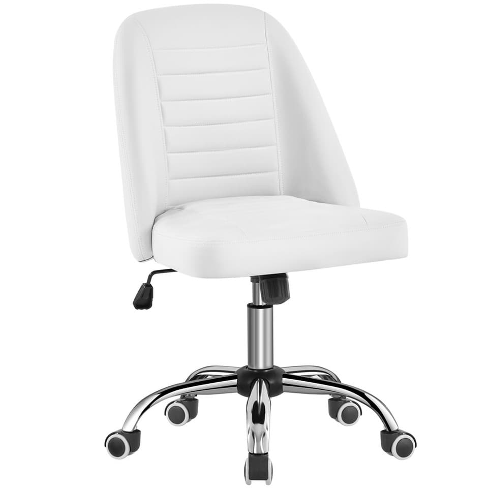 Fanteuil de Bureau à Dossier Moyen Chaise d'ordinateur en Similicuir à Roulettes