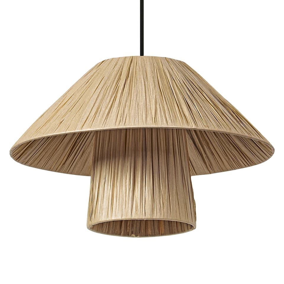 OSRAM Decor Suspension décorative avec abat-jour en bambou, 400 mm, culot E27, I